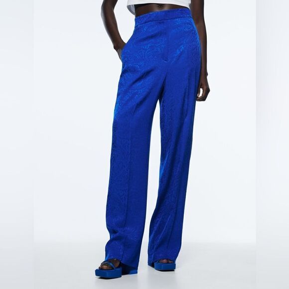 ZARA JACQUARD MENSWEAR STYLE PANTS - Picture 6 of 8